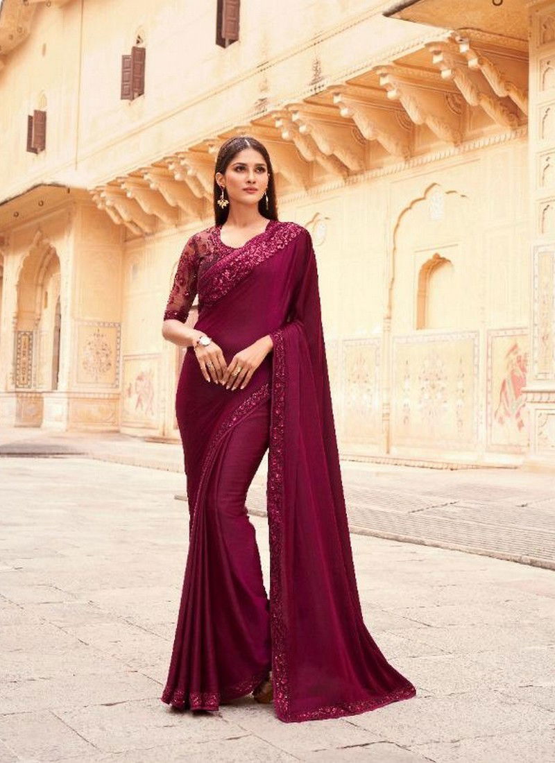 ANMOL ELEGANCE VOL-12 Latest Fancy Designer Party Wear Two Tone Silk Heavy Embroidery Work Saree Collection